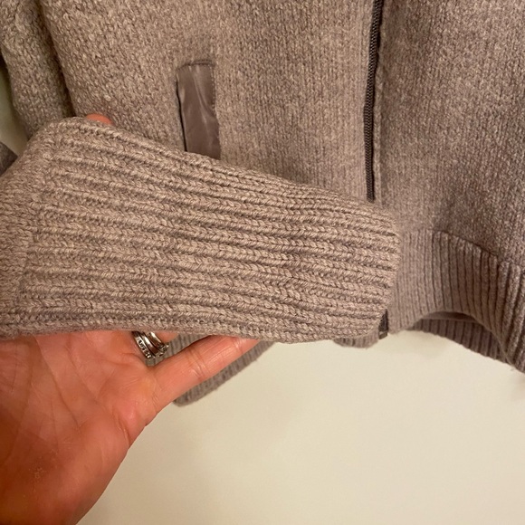 Athleta Attica Sweater Jacker Tan Size Small - Picture 5 of 7